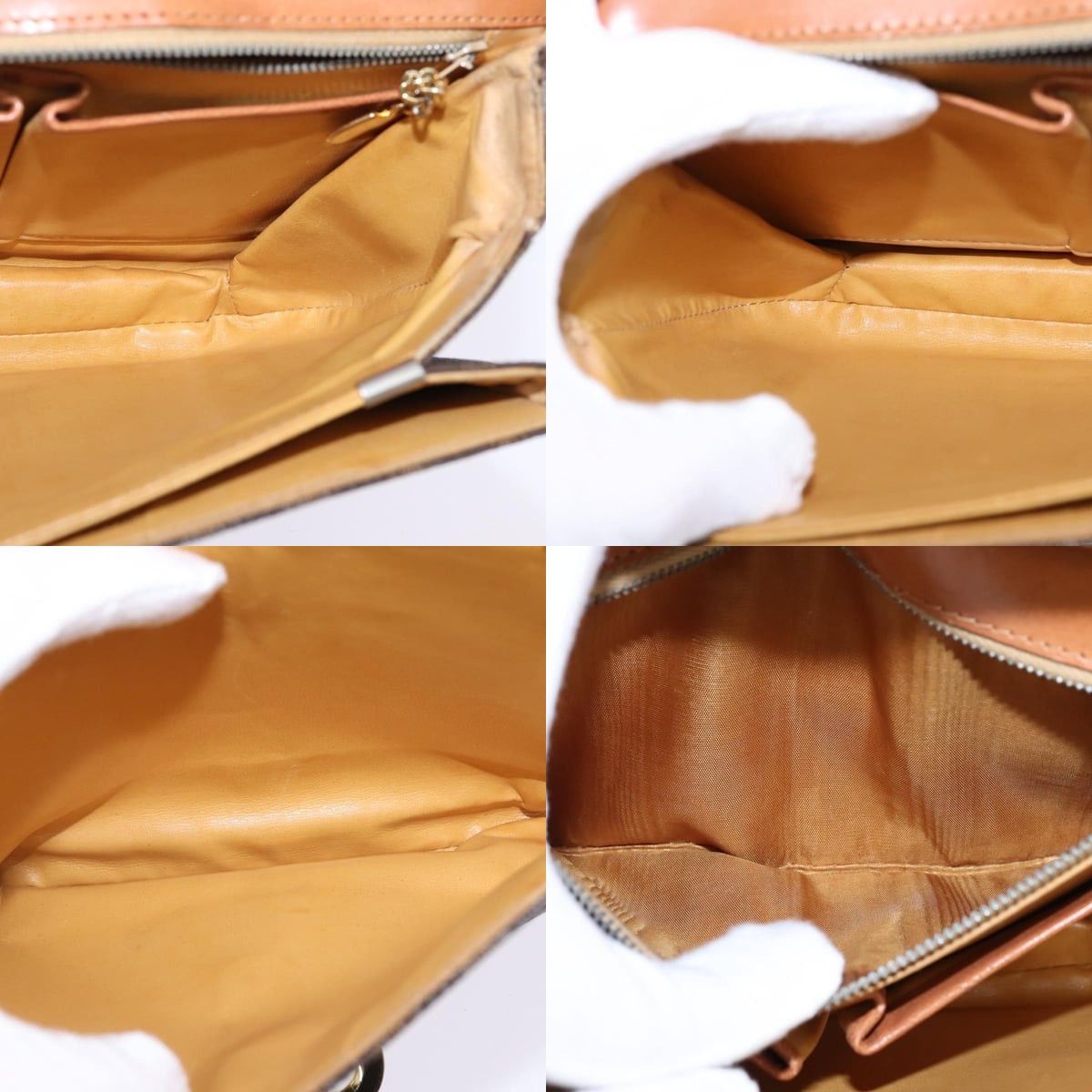 Celine CELINE Macadam Canvas Shoulder Bag Pvc Leather Brown Gold Size ONE SIZE - 12 Thumbnail