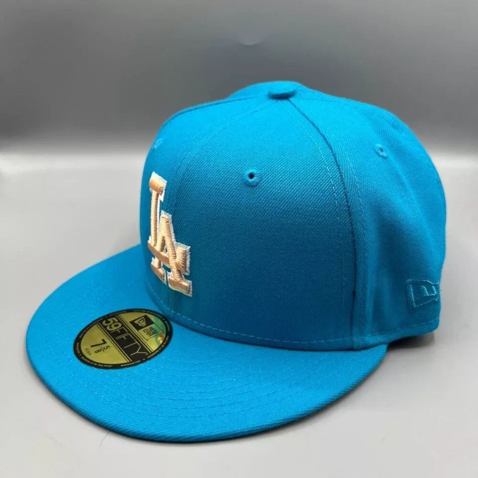 New Era Los Angeles LA Dodgers Hat Men 7 5/8 59Fifty New Era Fitted Size ONE SIZE - 3 Thumbnail