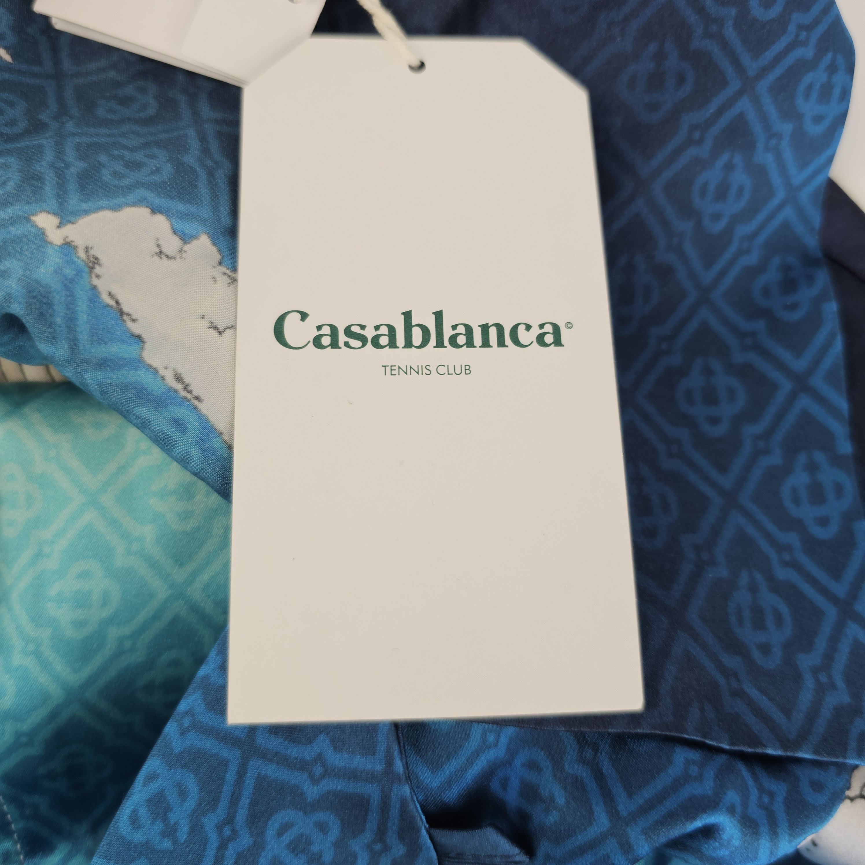 Casablanca Le Temple Multicolor Silk Long Sleeve Shirt New S