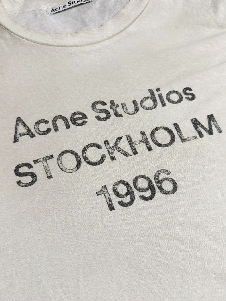 Acne Studios Acne Studios White alphanumeric printed round-neck short-s Size US L / EU 52-54 / 3 - 3 Thumbnail