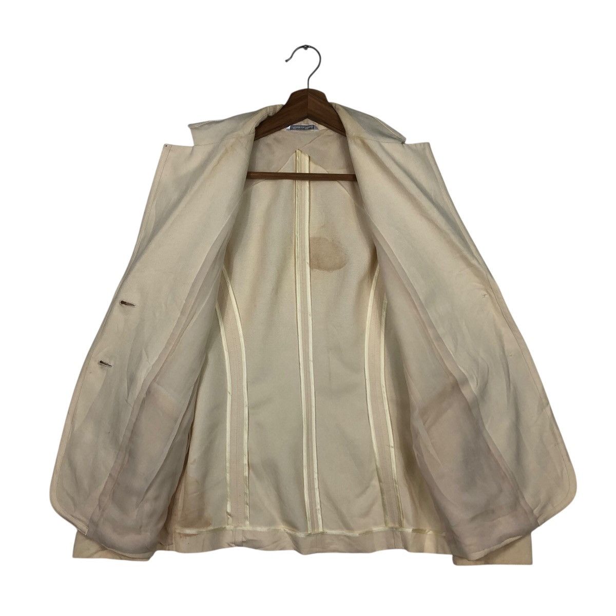 Japanese Brand Women’s Tailored Cream Blazer with Flap Pockets Max Mara Size M / US 6-8 / IT 42-44 - 14 Thumbnail