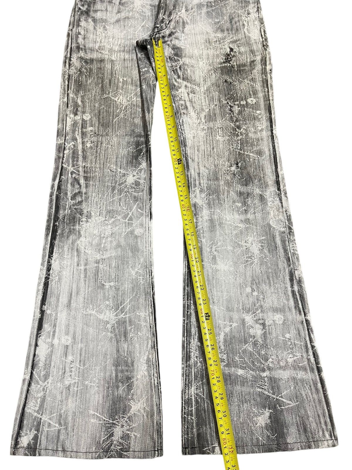 Tornado Mart Vintage Japan Edge Rupert Faded Spider Web Style Flare Jeans Size US 32 / EU 48 - 14 Thumbnail