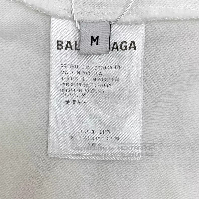 Balenciaga Balenciaga White Logo Letter Print Cotton Crew Neck Short Size US M / EU 48-50 / 2 - 6 Thumbnail
