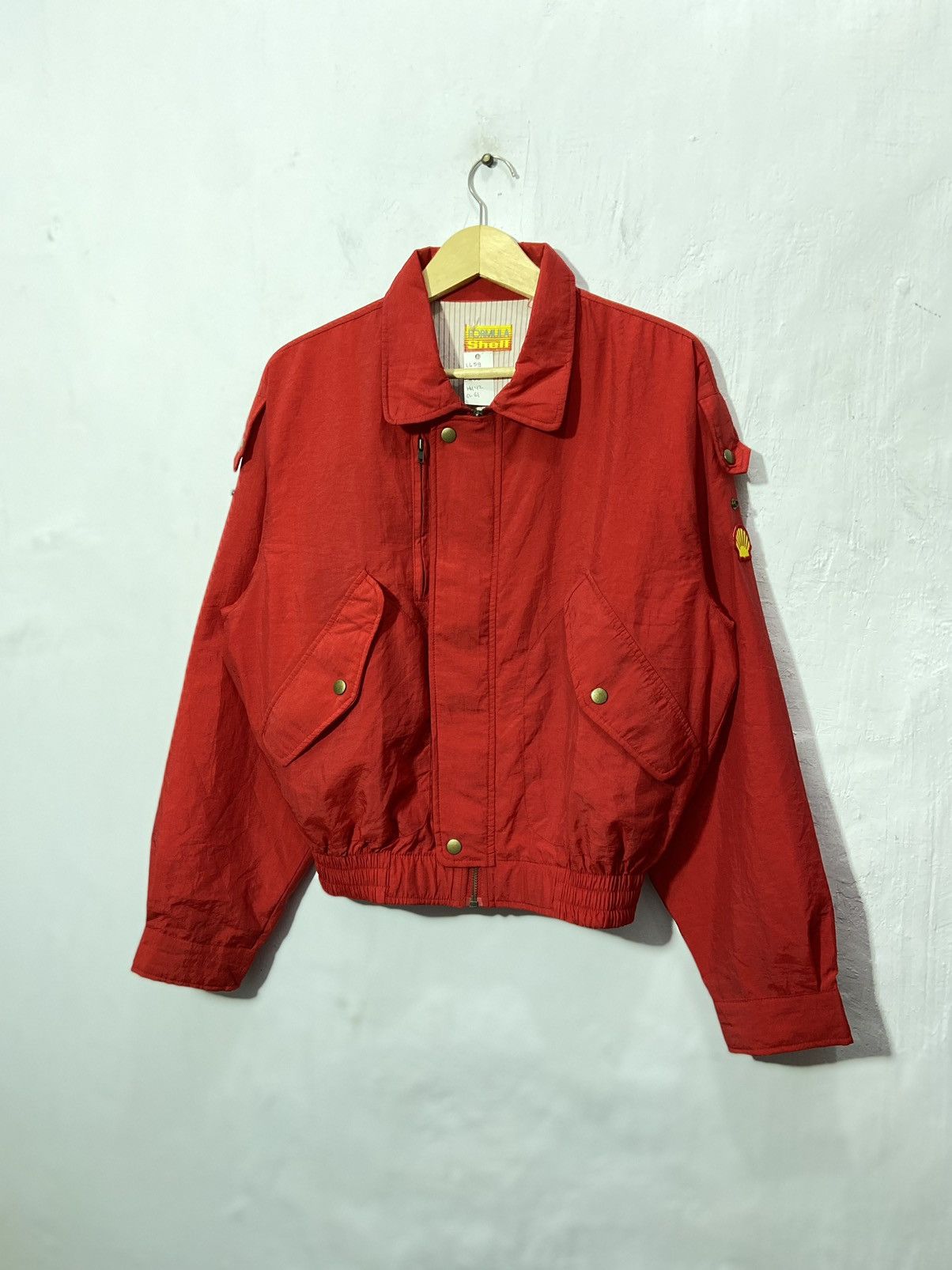 Vintage Vintage 80s Shell Formula Bomber Jacket Size US L / EU 52-54 / 3 - 1 Thumbnail
