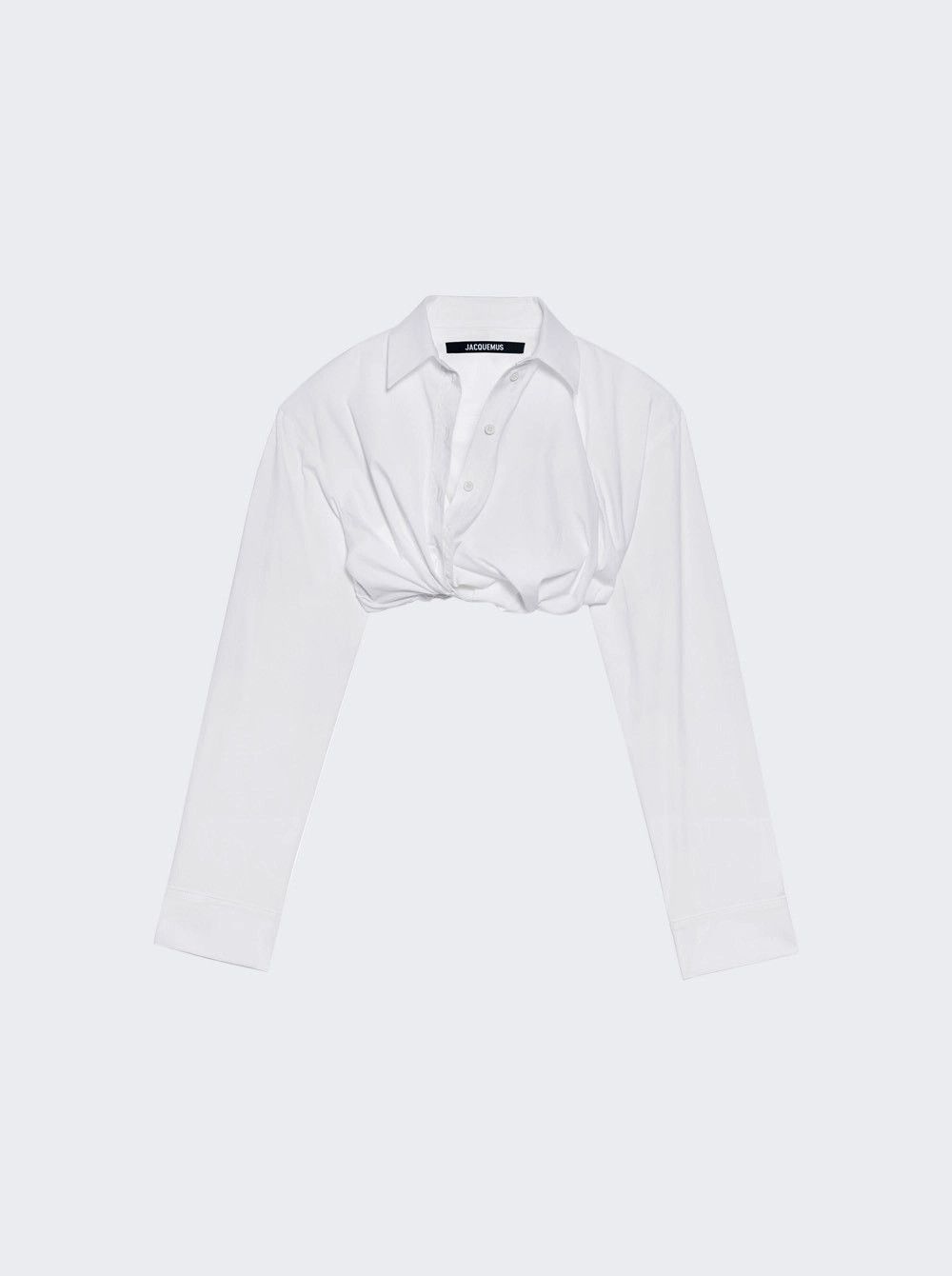 Jacquemus o1mle0824 La Chemise Bahia Courte in White Size XS / US 0-2 / IT 36-38 - 1 Thumbnail