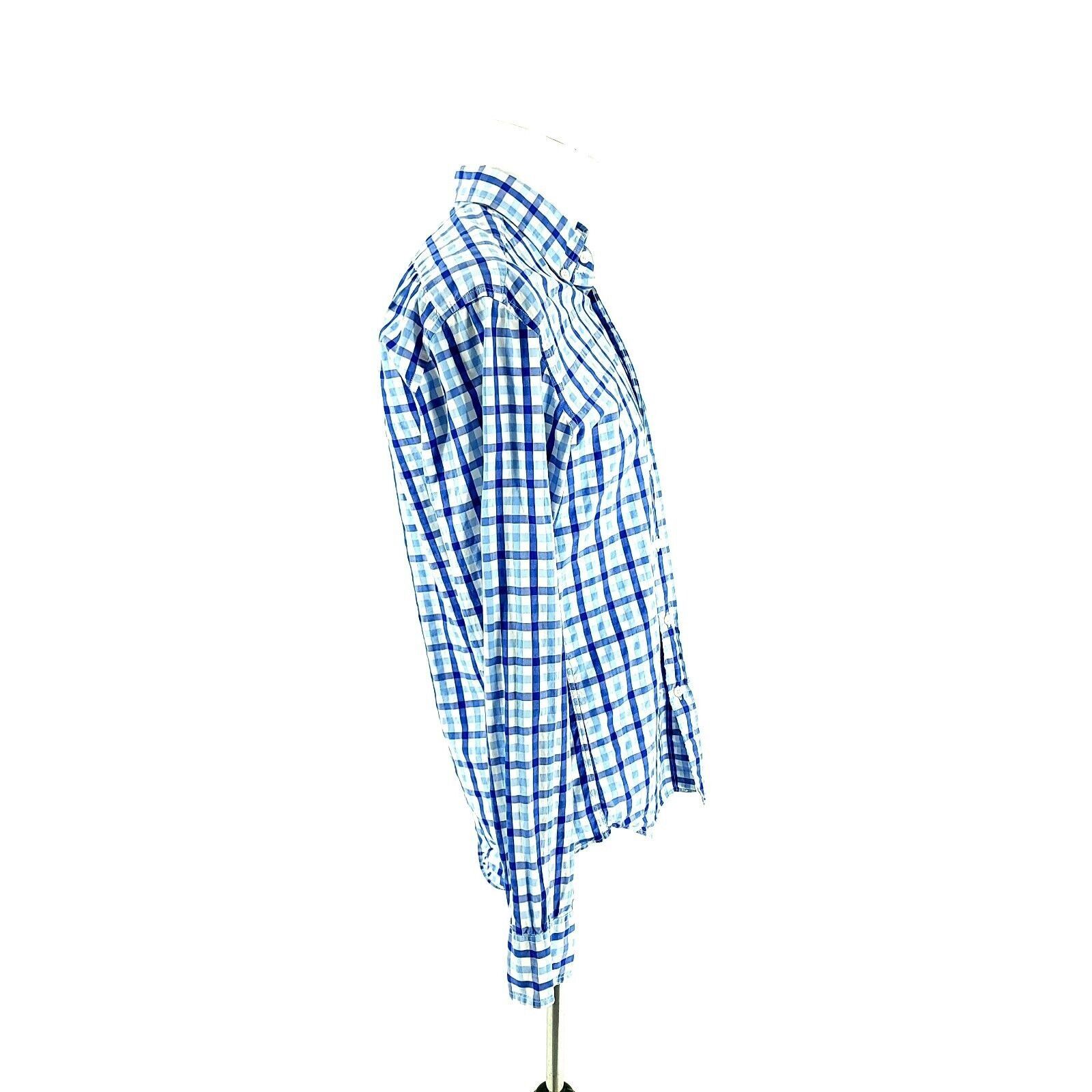 J.Crew J Crew Blue White Plaid Light Weight Cotton Slim Fit Small B Size US S / EU 44-46 / 1 - 6 Thumbnail