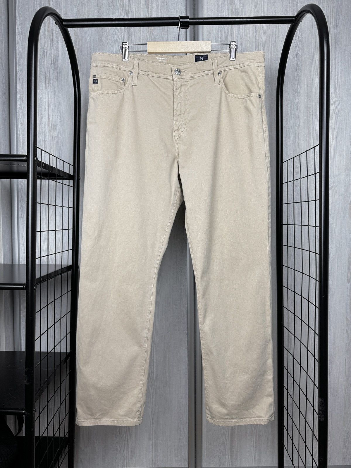 AG Adriano Goldschmied AG Adriano Goldschmied Pants Beige The Everett Slim Straight Size US 38 / EU 54 - 3 Thumbnail
