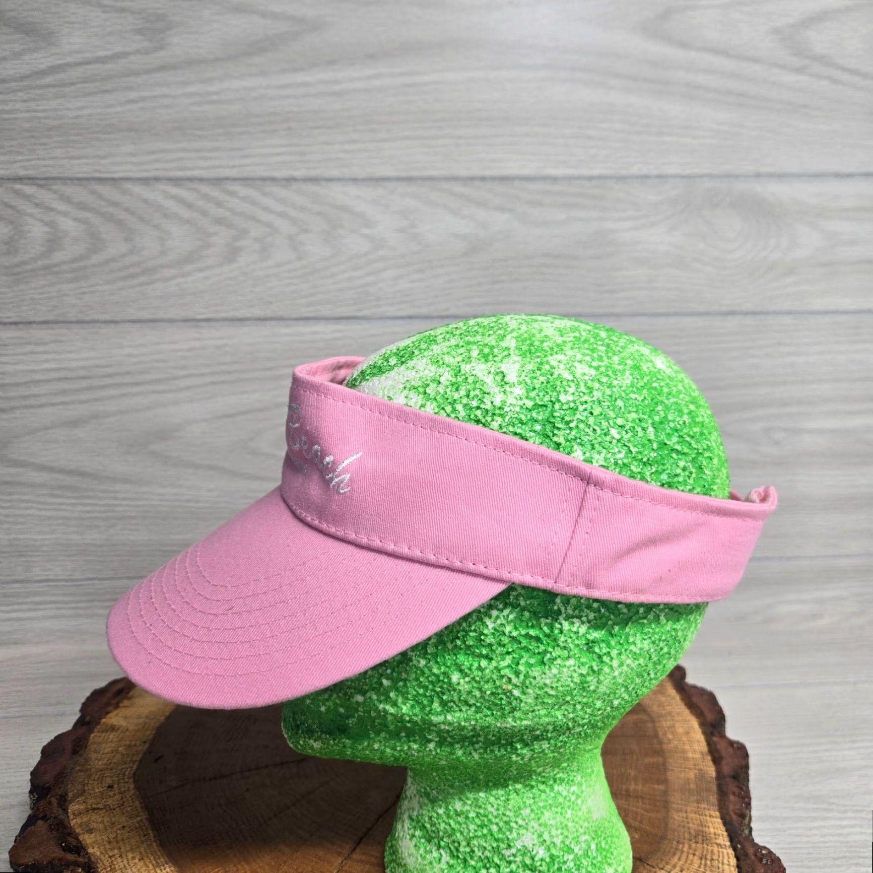 Spell Pink Sun Visor Hat, Orange Beach Alabama, Adjustable, Twill Cotton, Women, Beach, Casual, Summer, Sun, Logo, 90s Size ONE SIZE - 5 Thumbnail