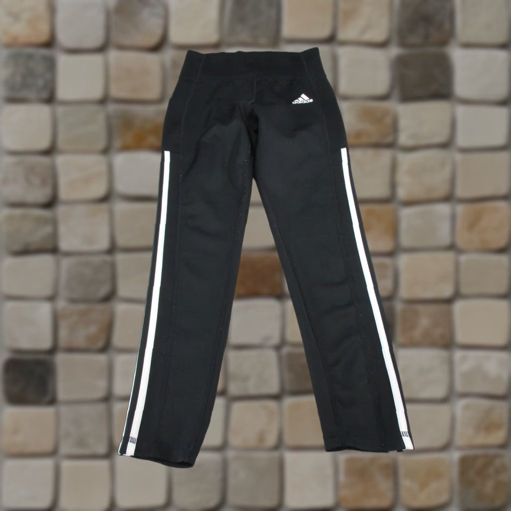 Adidas VINTAGE Adidas Womens Leggings S Black White Athletic Yoga Gym Running Jogging Athleisure Size 28" / US 6 / IT 42 - 1 Thumbnail