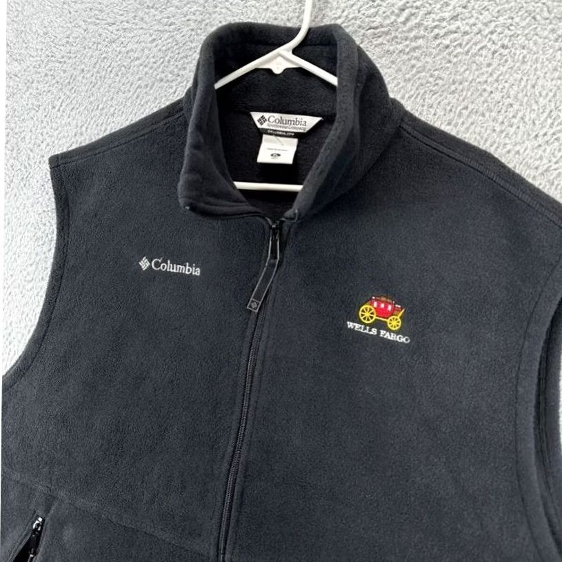 Vintage Columbia Fleece Vest Adult XL Black Full Zip Mock Neck Pockets Mens Size US XL / EU 56 / 4 - 6 Thumbnail