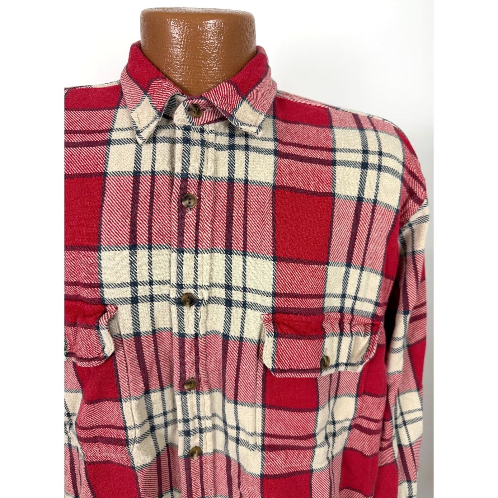 Abercrombie & Fitch VINTAGE Abercrombie Fitch Shirt Men M Oversize Heavy Cotton Plaid 90s Size US M / EU 48-50 / 2 - 2 Thumbnail