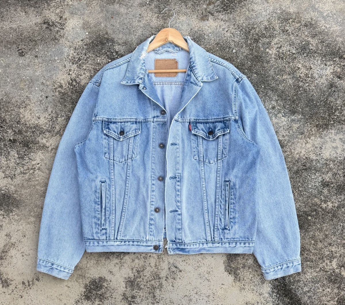 Levi's 🔥Limited🔥Vintage 80s Levis Distressed Trucker Denim Jacket Size US XL / EU 56 / 4 - 9 Thumbnail