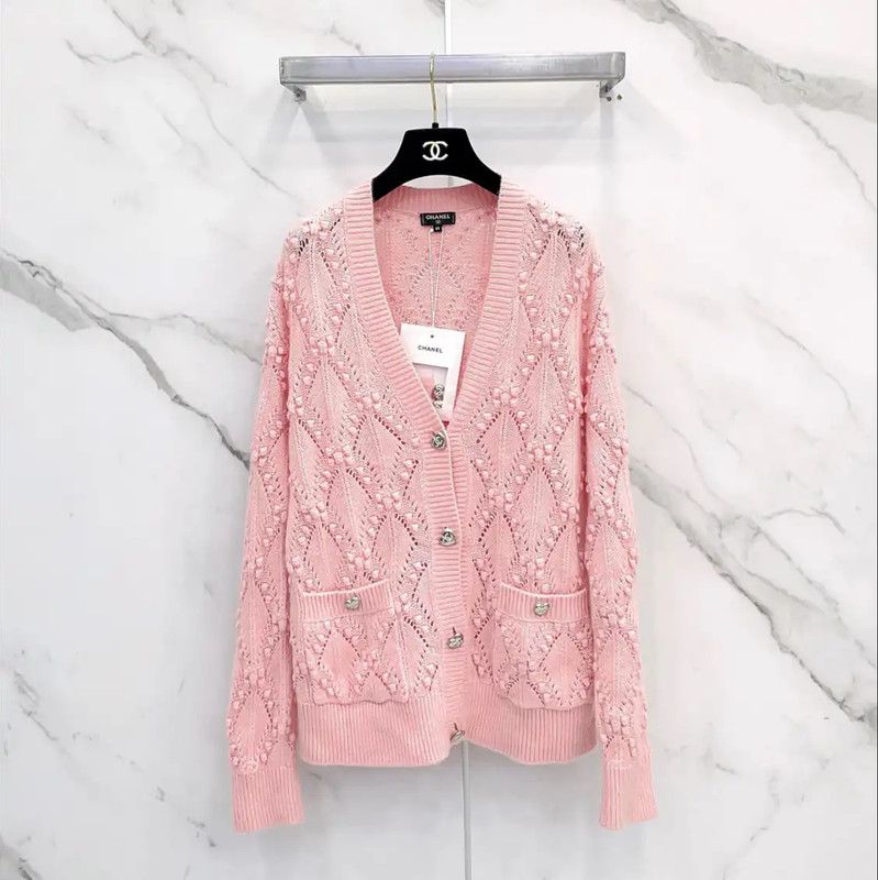 Chanel Chanel Pink Silk Blend Long Sleeve Top 0089 Size S / US 4 / IT 40 - 1 Thumbnail