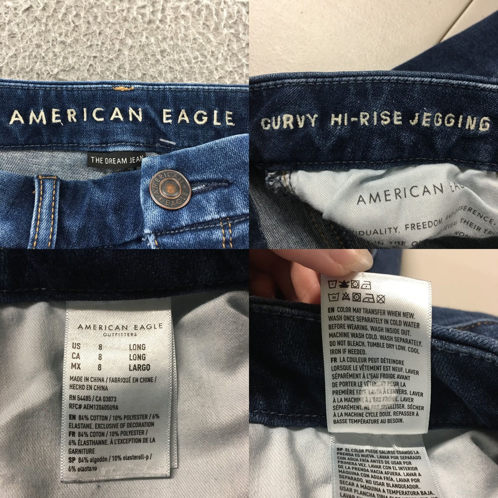 American Eagle Outfitters American Eagle Outfitters Jeans Womens 8 Regular Blue Denim Jegging Pockets Distressed Vintage No Size 30" / US 8 / IT 44 - 10 Thumbnail