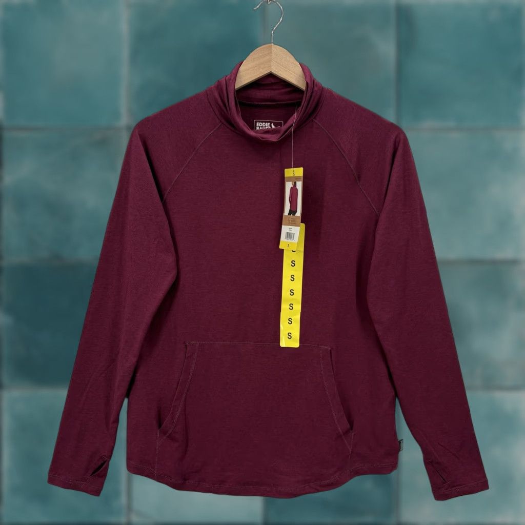 Eddie Bauer Eddie Bauer Active Funnel Neck Pullover Womens Small Purple UPF 50+ Stretch NWT Size S / US 4 / IT 40 - 1 Thumbnail