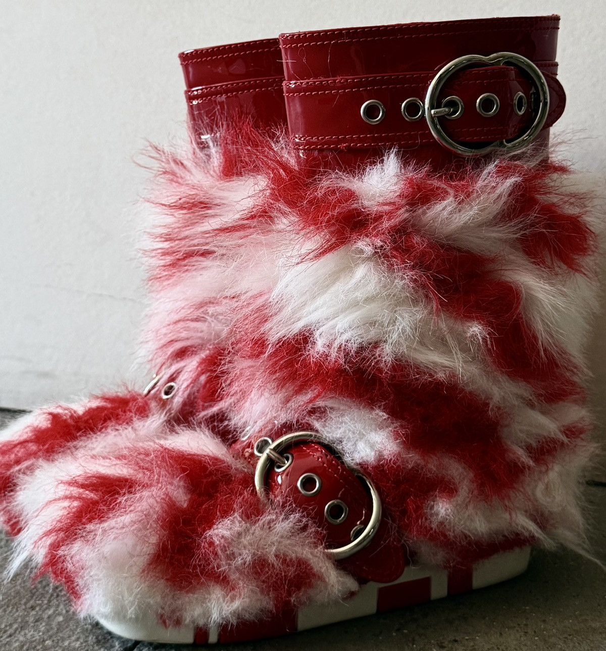 Miu Miu × Prada Miu Miu - Prada - FW2017 - Faux Fur Boots | Grailed