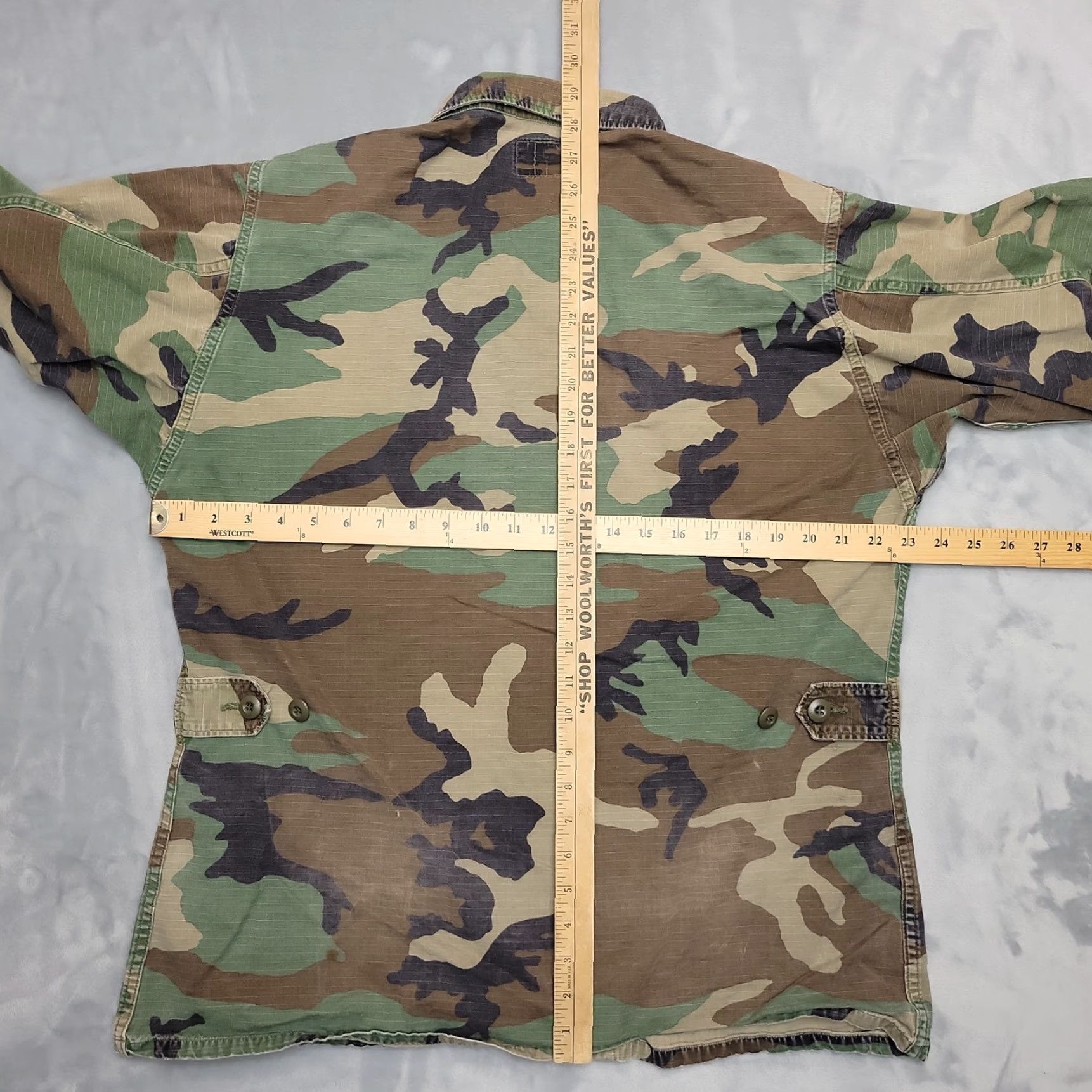 Vintage VINTAGE Woodland Camo Coat Men M Long Brown Green Camouflage Hot Weather Combat Shirt Size US M / EU 48-50 / 2 - 6 Thumbnail
