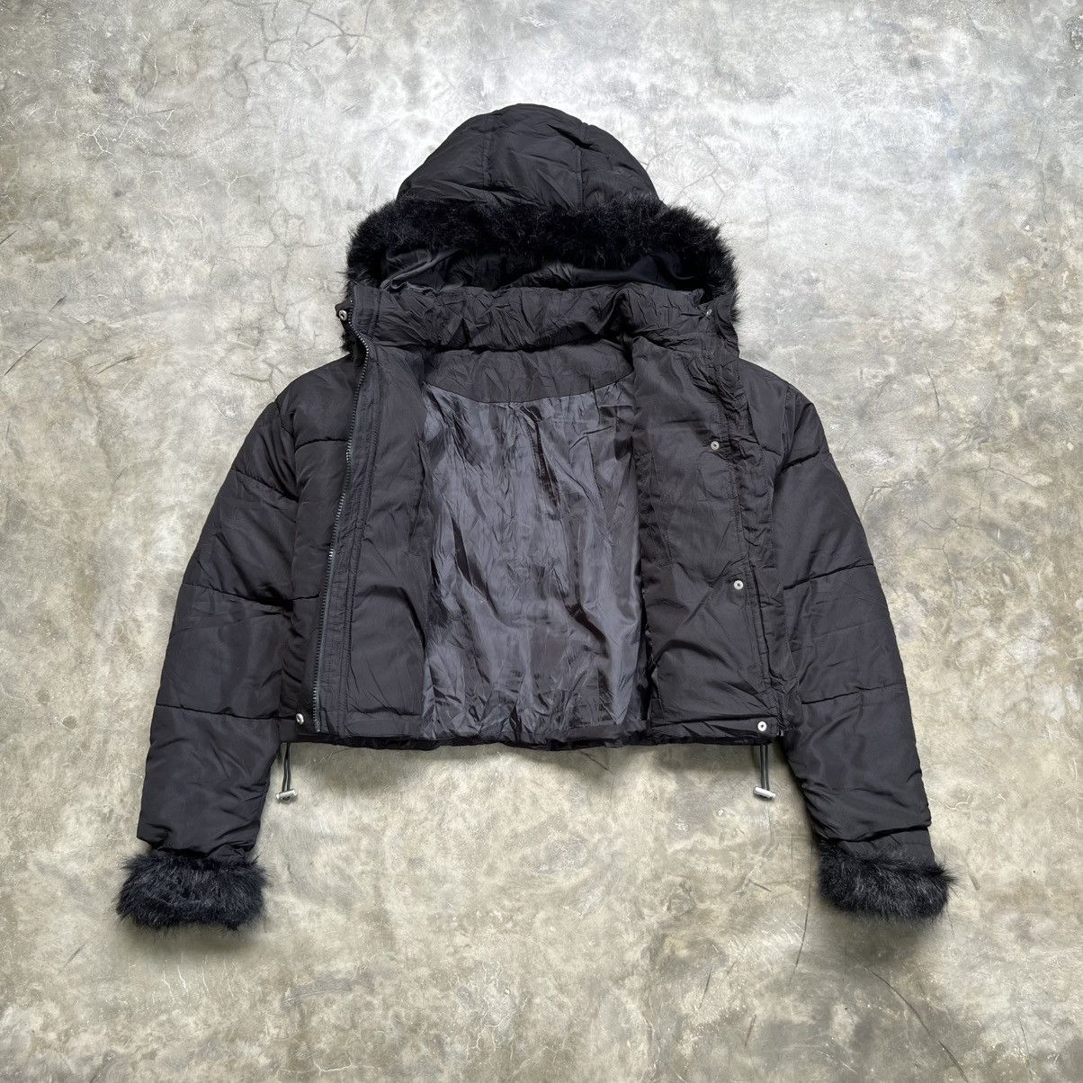 Hysteric Glamour 2000s GRL Hysteric Style Puffer Boxy Fur Zip Jacket Size ONE SIZE - 2 Thumbnail