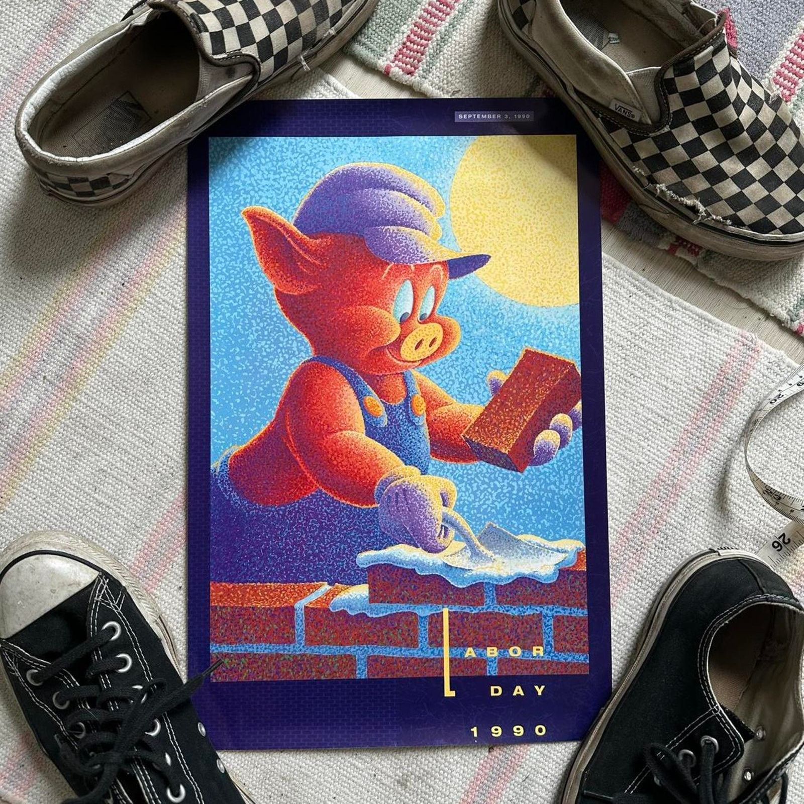 Disney Rare Vintage 90s Walt Disney Porky The Pig Exclusive Poster Size ONE SIZE - 1 Thumbnail