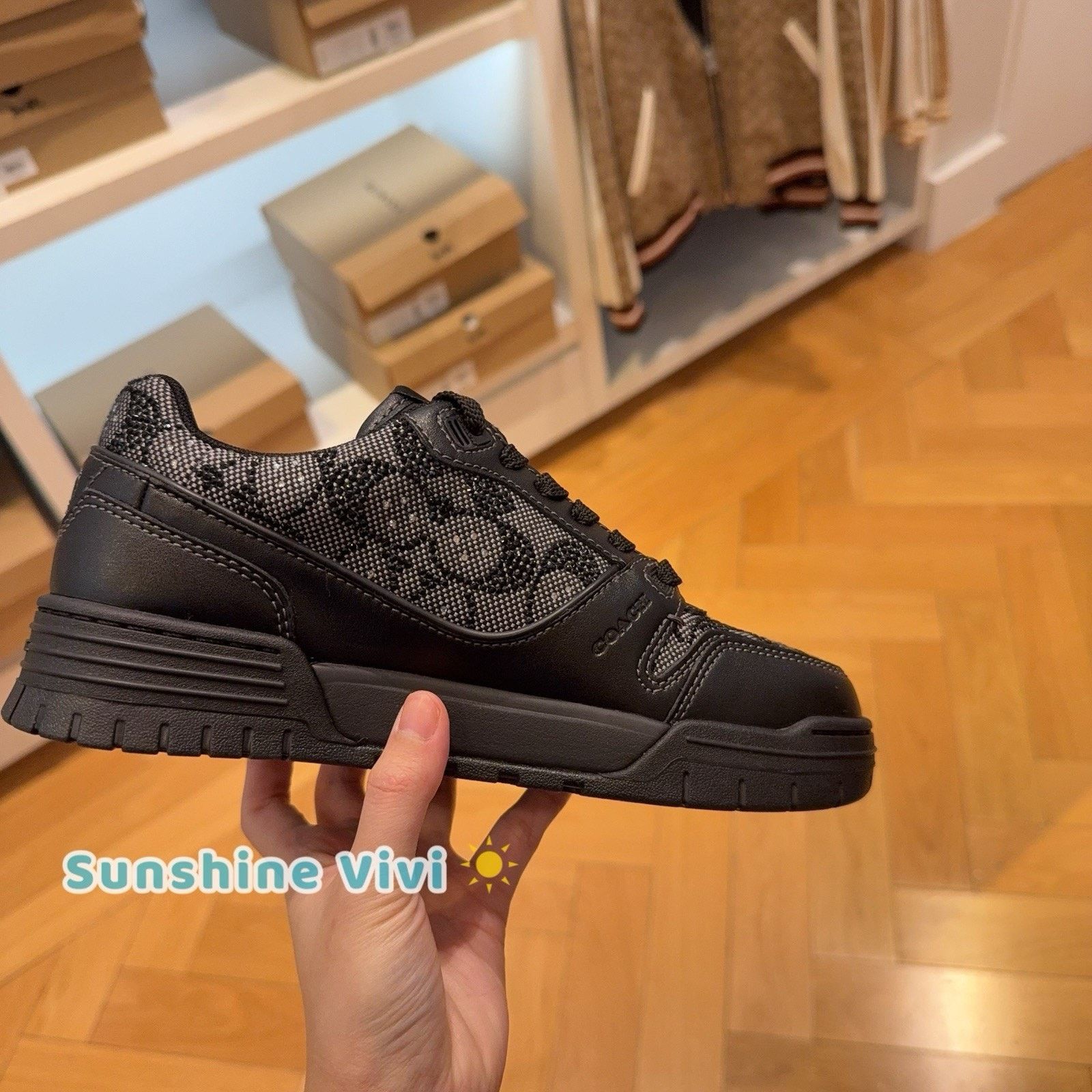 Coach NEW Limited Coach Woman Soho Sneaker Crystal CDE26 Black us6 Size US 6 / IT 36 - 11 Thumbnail