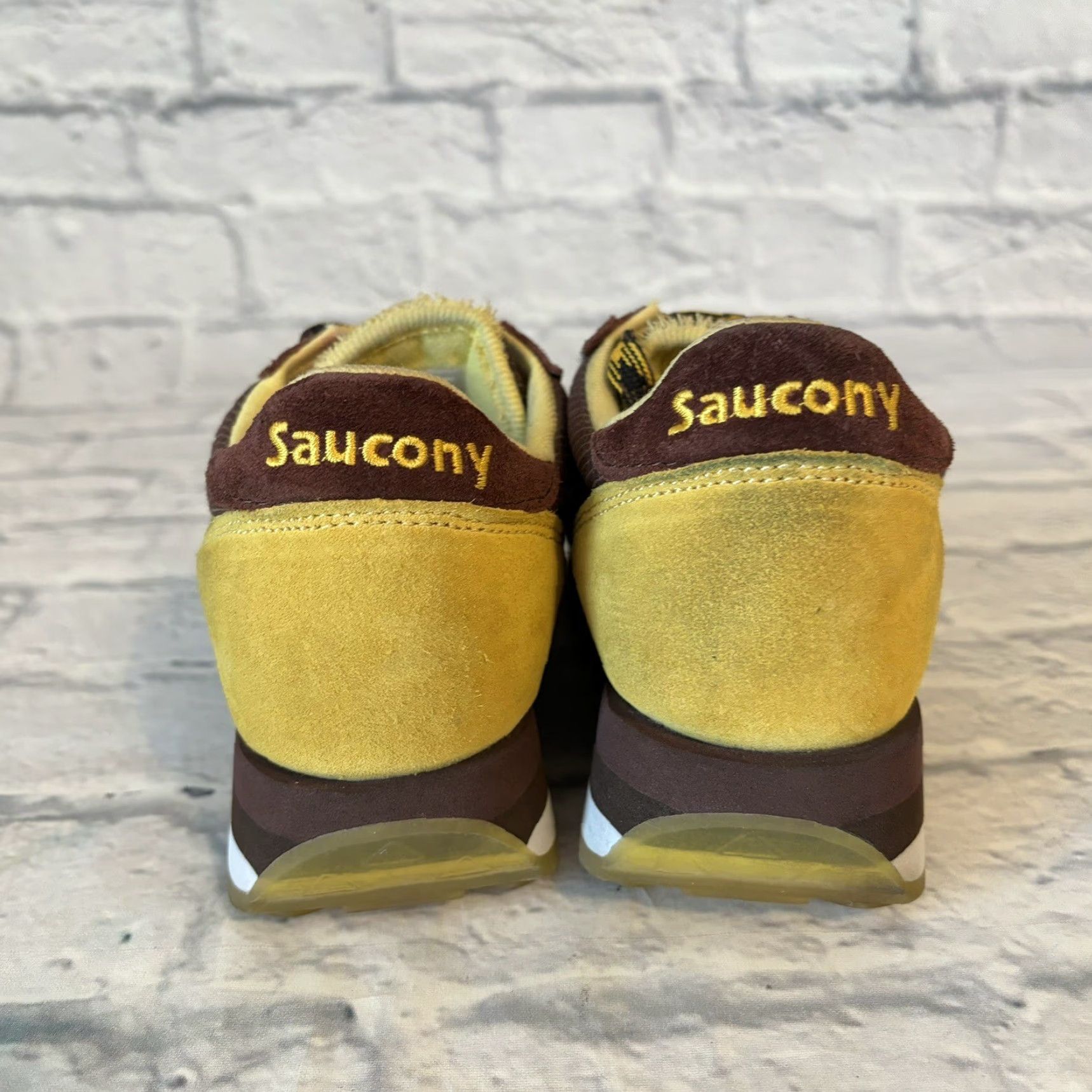 Saucony Saucony Jazz Original Womens Size 6 Dark Red Burgundy / Yellow Retro Low Top Sneaker Size M / US 6-8 / IT 42-44 - 5 Thumbnail