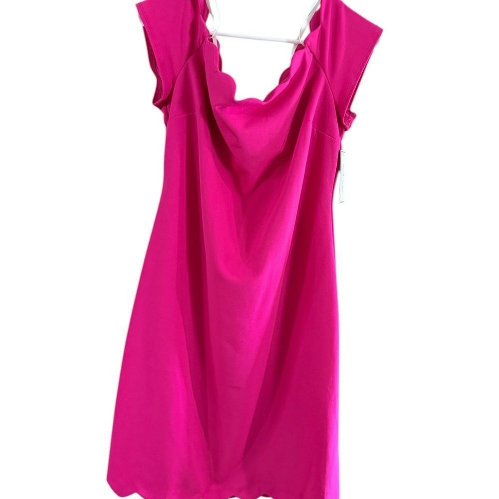 Other Pink Puff Sleeve Bodycon Midi Dress Size XL / US 12-14 / IT 48-50 - 8 Thumbnail