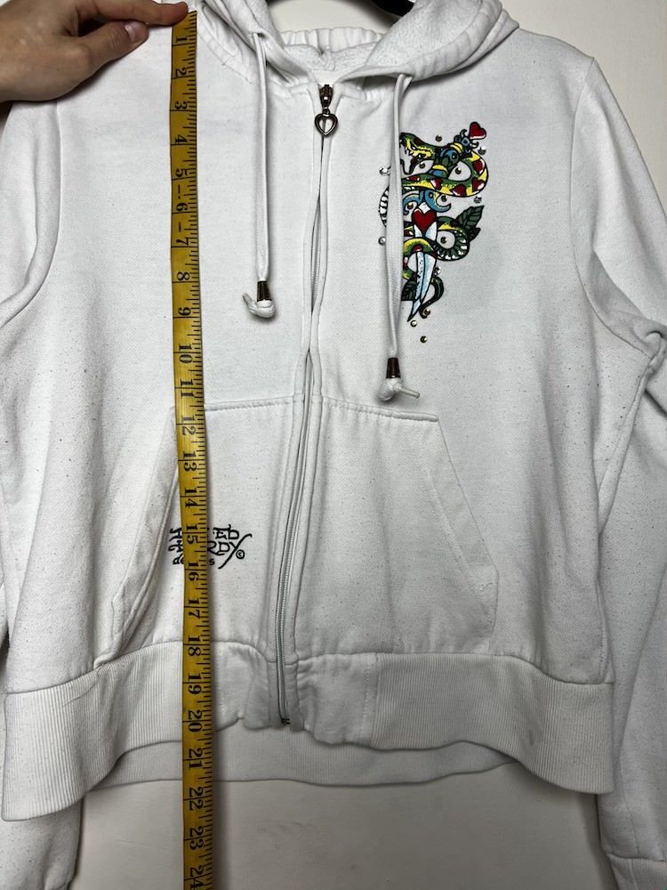Ed Hardy Vintage Ed Hardy True Love Zip Up Hoodie Sweatshirt Size L / US 10 / IT 46 - 11 Thumbnail