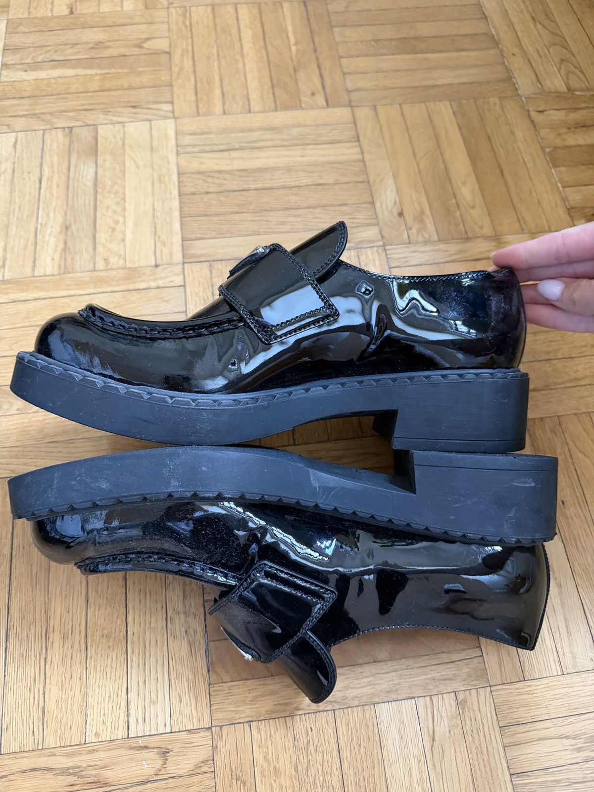 Prada Prada Logo patent leather loafers Size US 9 / IT 39 - 5 Thumbnail