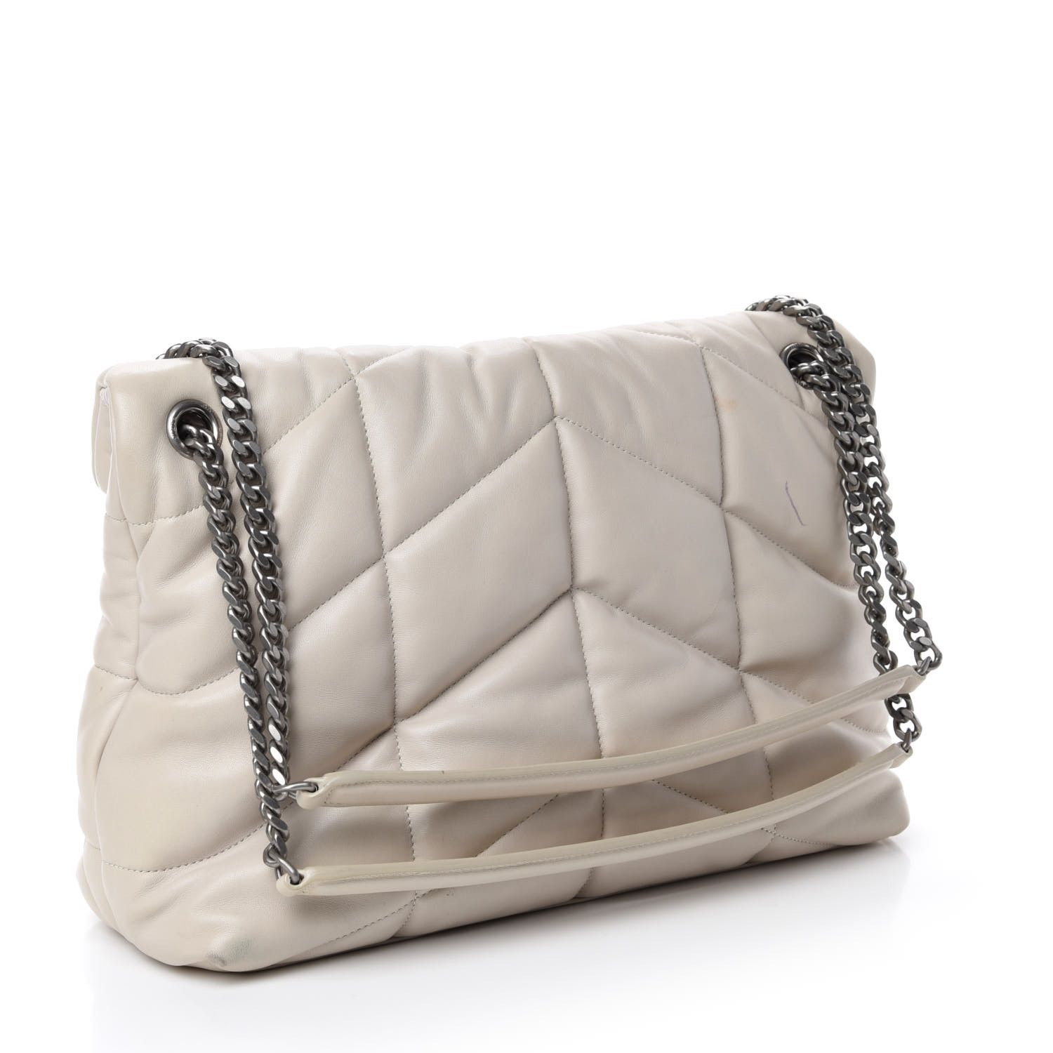Saint Laurent Paris o1b1hav110724 Size: OS / Puffer Medium Bag in Soft Cream Size ONE SIZE - 3 Thumbnail
