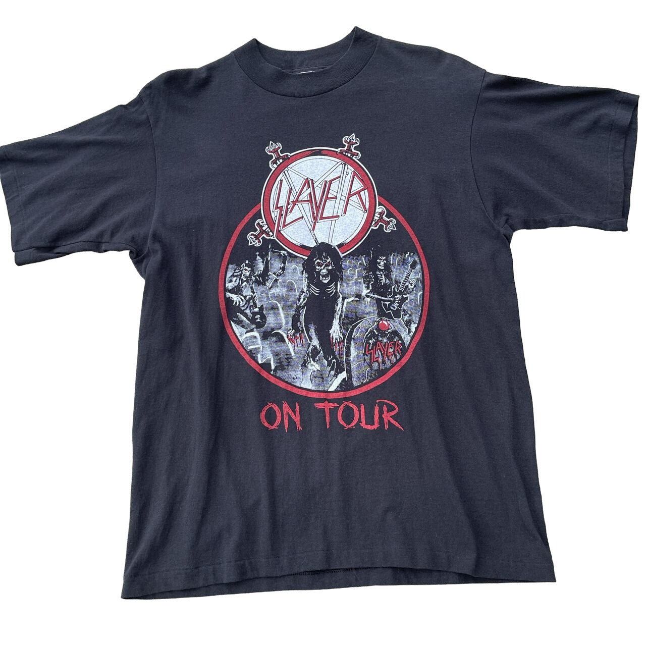 Rare Vintage 90s slayer on tour concert tee