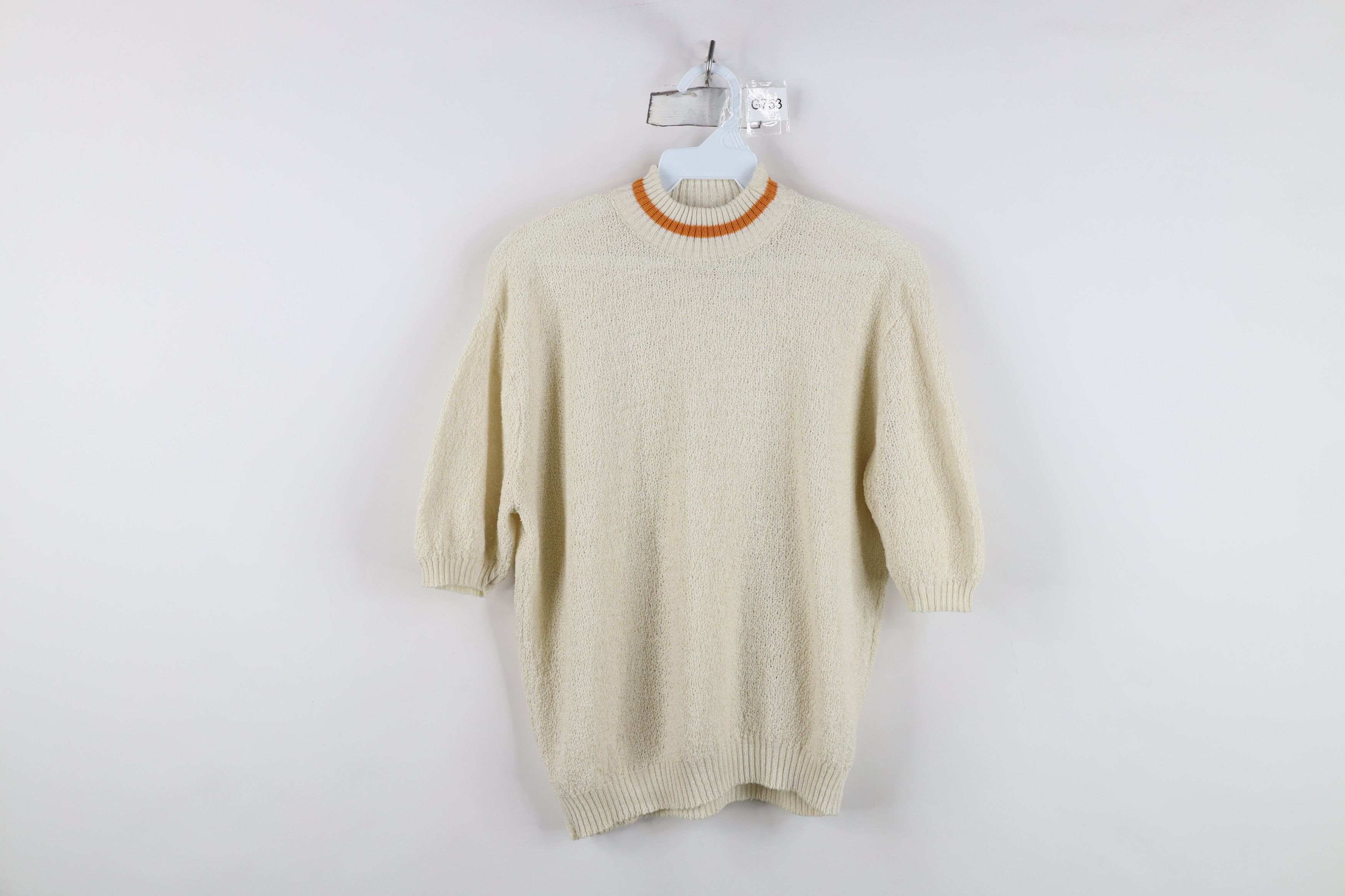 Vintage Vintage 50s 60s Streetwear Crochet Short Sleeve Sweater USA Size L / US 10 / IT 46 - 1 Thumbnail