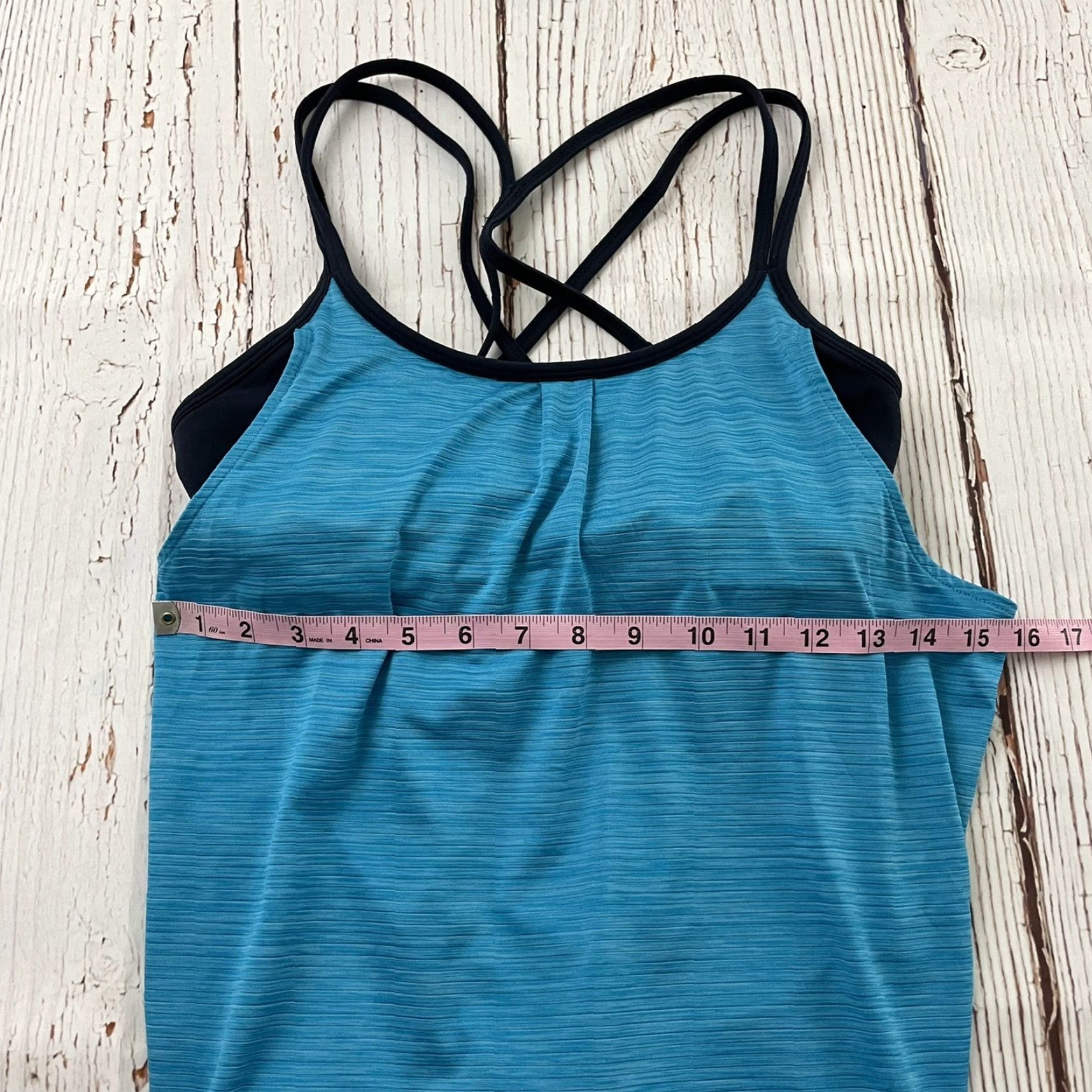 Athleta VINTAGE Athleta Strappy Built In Bra Flowy Yoga Tank Top Blue Women's Small Size S / US 4 / IT 40 - 2 Thumbnail