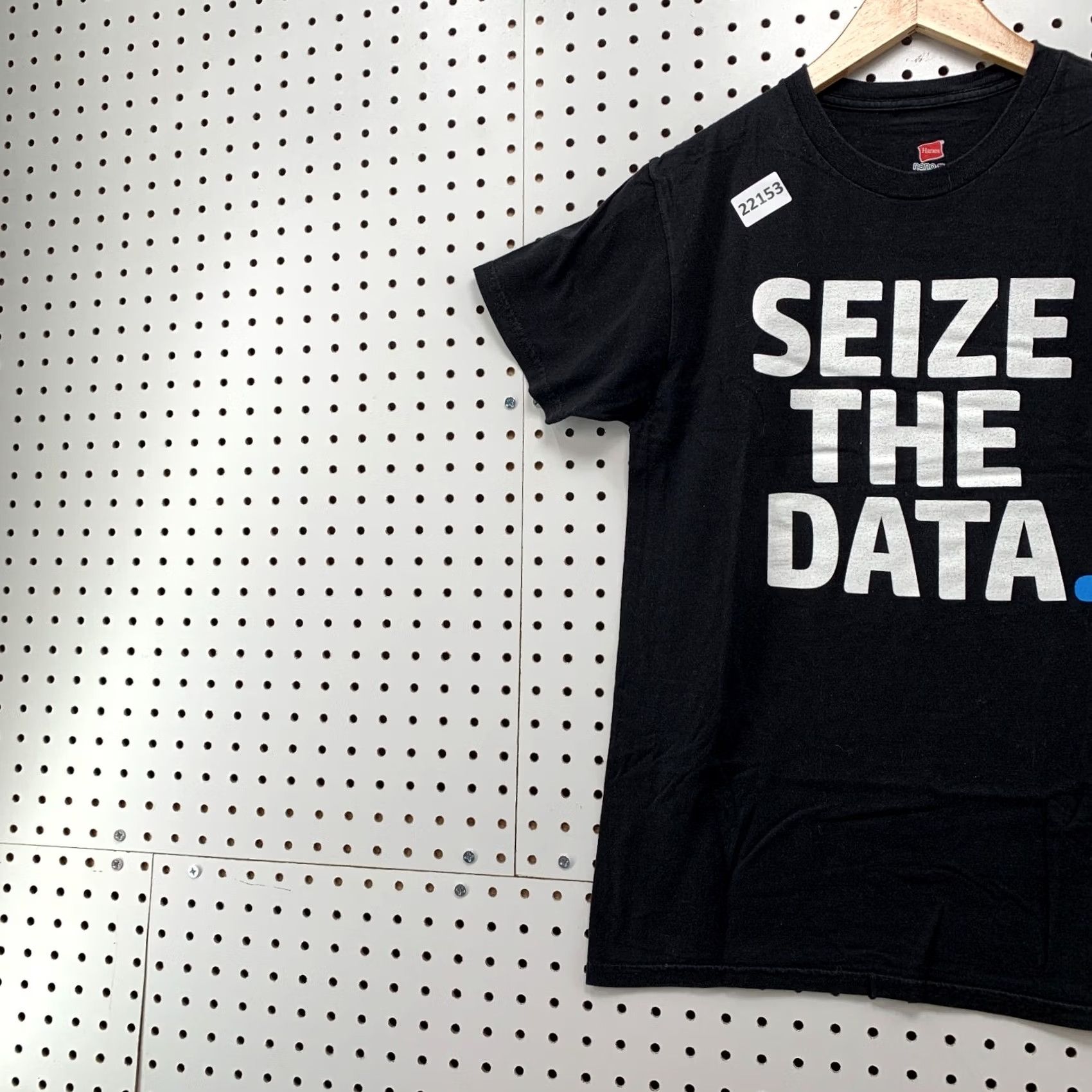 Hanes Seize The Data Shirt Black Mens Adult S Computer TEE Short Sleeve Size US S / EU 44-46 / 1 - 4 Thumbnail