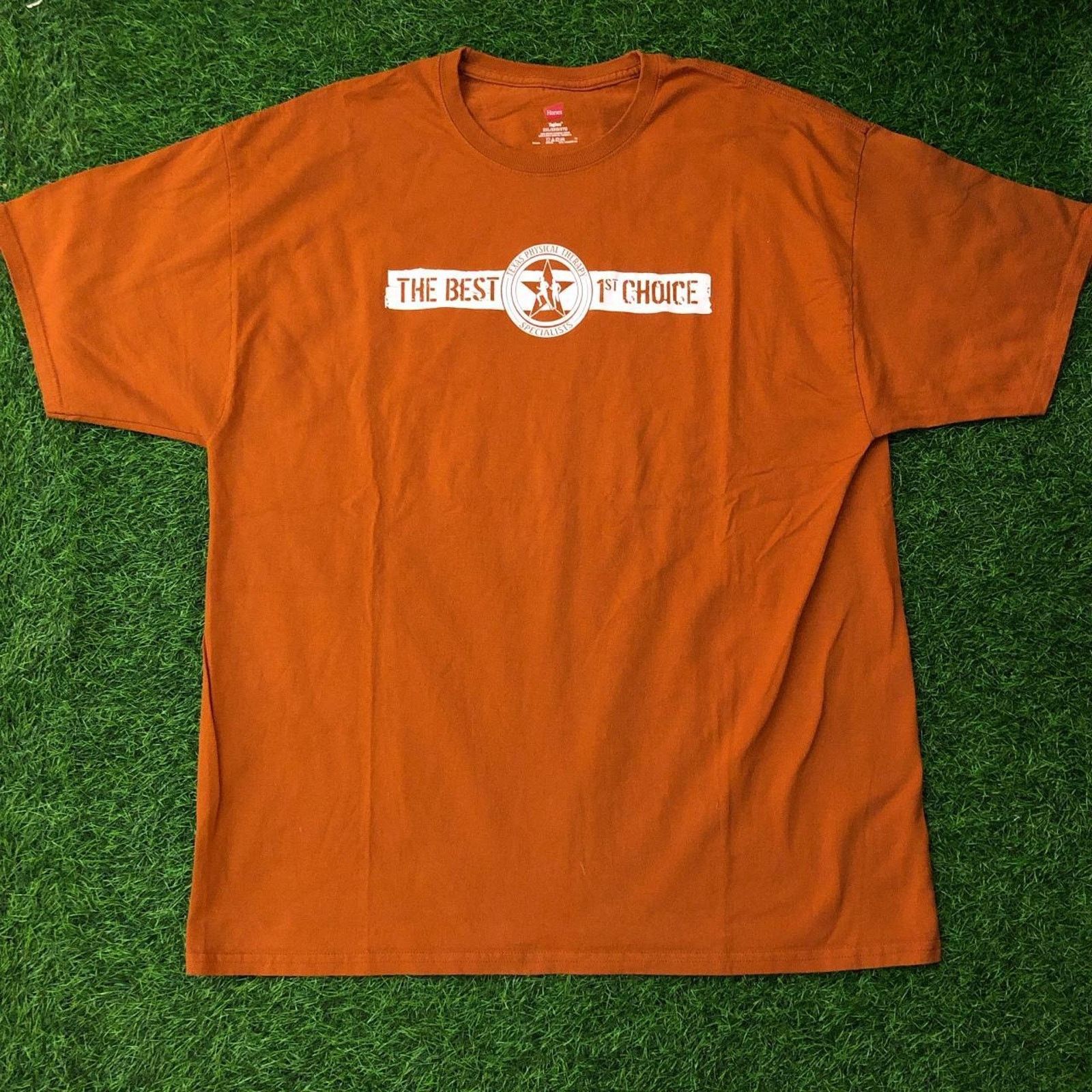 Hanes Orange Texas Physical Therapy Graphic Tee Size US XXL / EU 58 / 5 - 1 Thumbnail