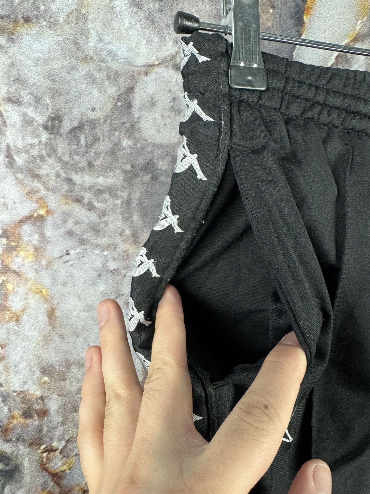 Kappa Kappa Authentic Black Track Pants with Logo Taped Sides Size US 30 / EU 46 - 8 Thumbnail