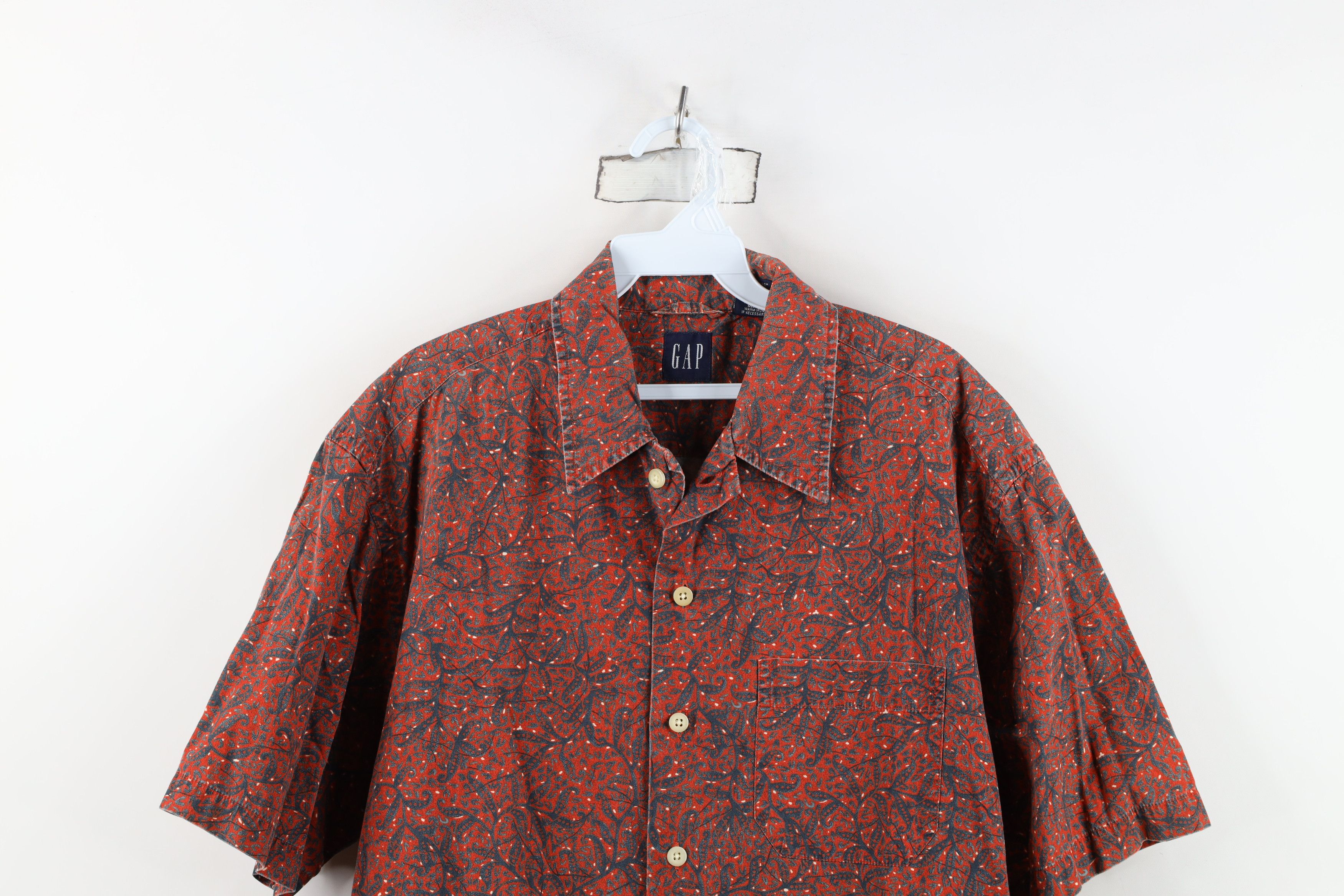 Gap Vintage 90s Gap Baggy Fit Short Sleeve Button Shirt Cotton Size US M / EU 48-50 / 2 - 2 Thumbnail