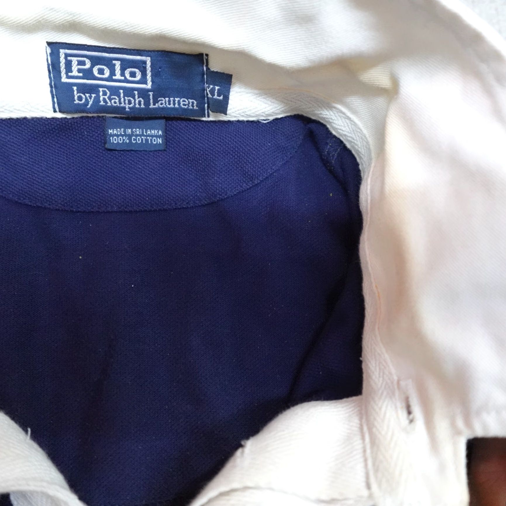 Polo Ralph Lauren VINTAGE Polo Ralph Lauren Polo Shirt XL Blue Stripe Shirt Men Regular Short Sleeve Knit Cotton Embroidered Size US XL / EU 56 / 4 - 7 Thumbnail