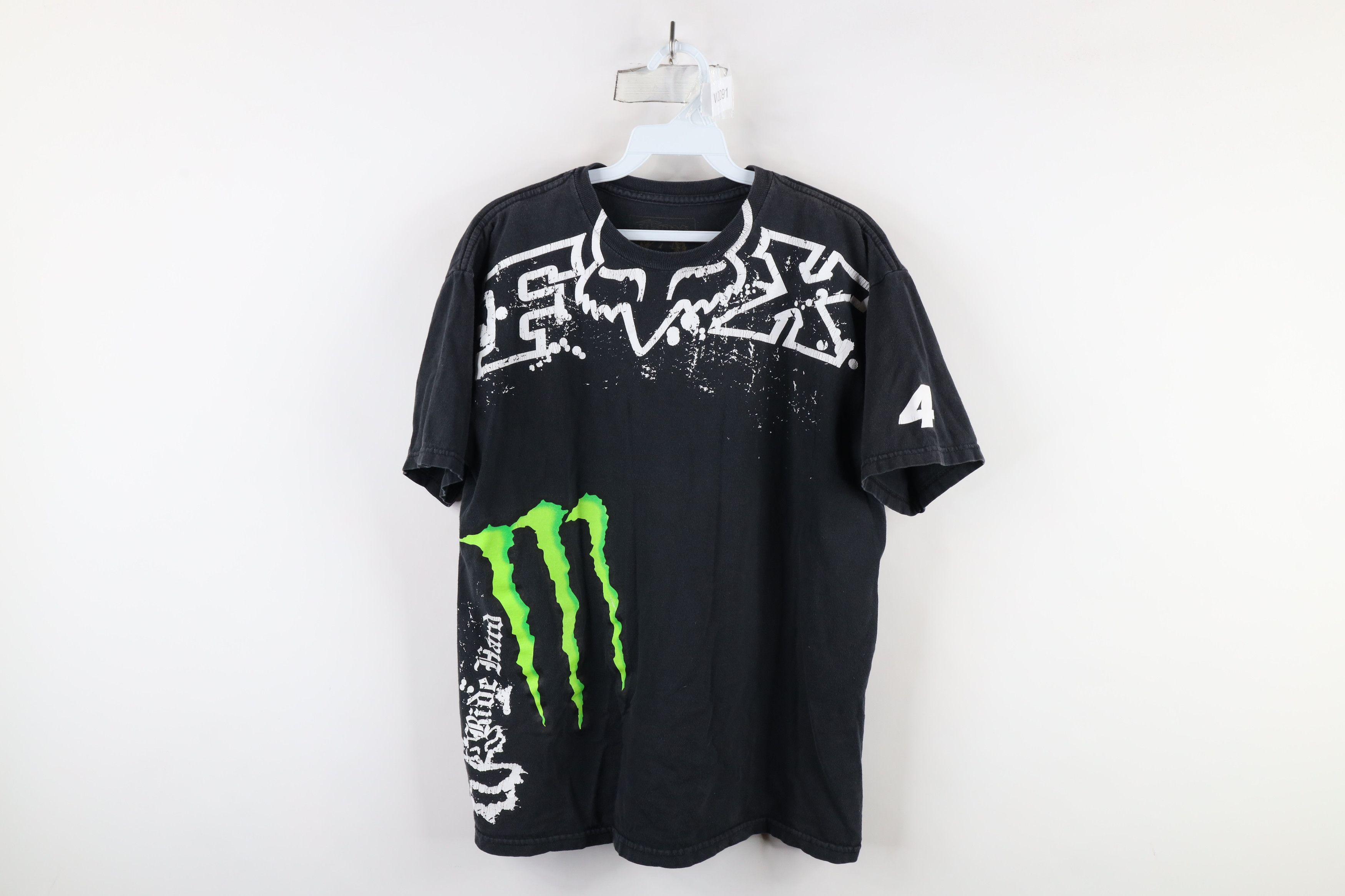 Vintage Monster Energy Drink x Fox Racing Ricky Carmichael T-Shirt Size US M / EU 48-50 / 2 - 1 Thumbnail