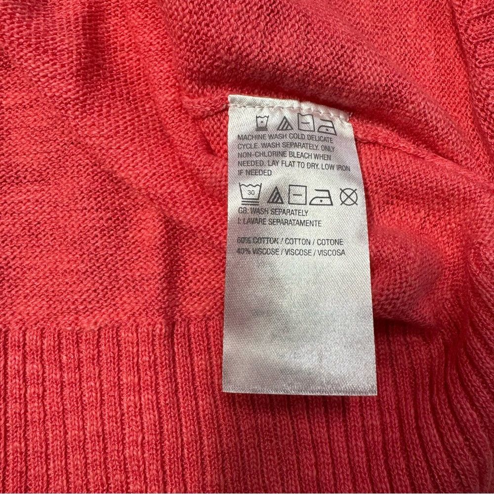 Other New Belle by Kim Gravel Summer Stars Slub Coral Sweater Hoo Size S / US 4 / IT 40 - 7 Thumbnail