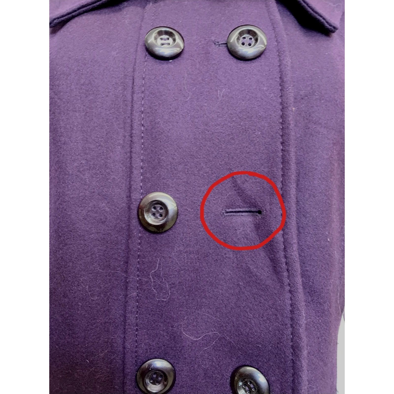 Guess Guess Wool Blend Peacoat Women's Large Petite Purple Size L / US 10 / IT 46 - 7 Thumbnail