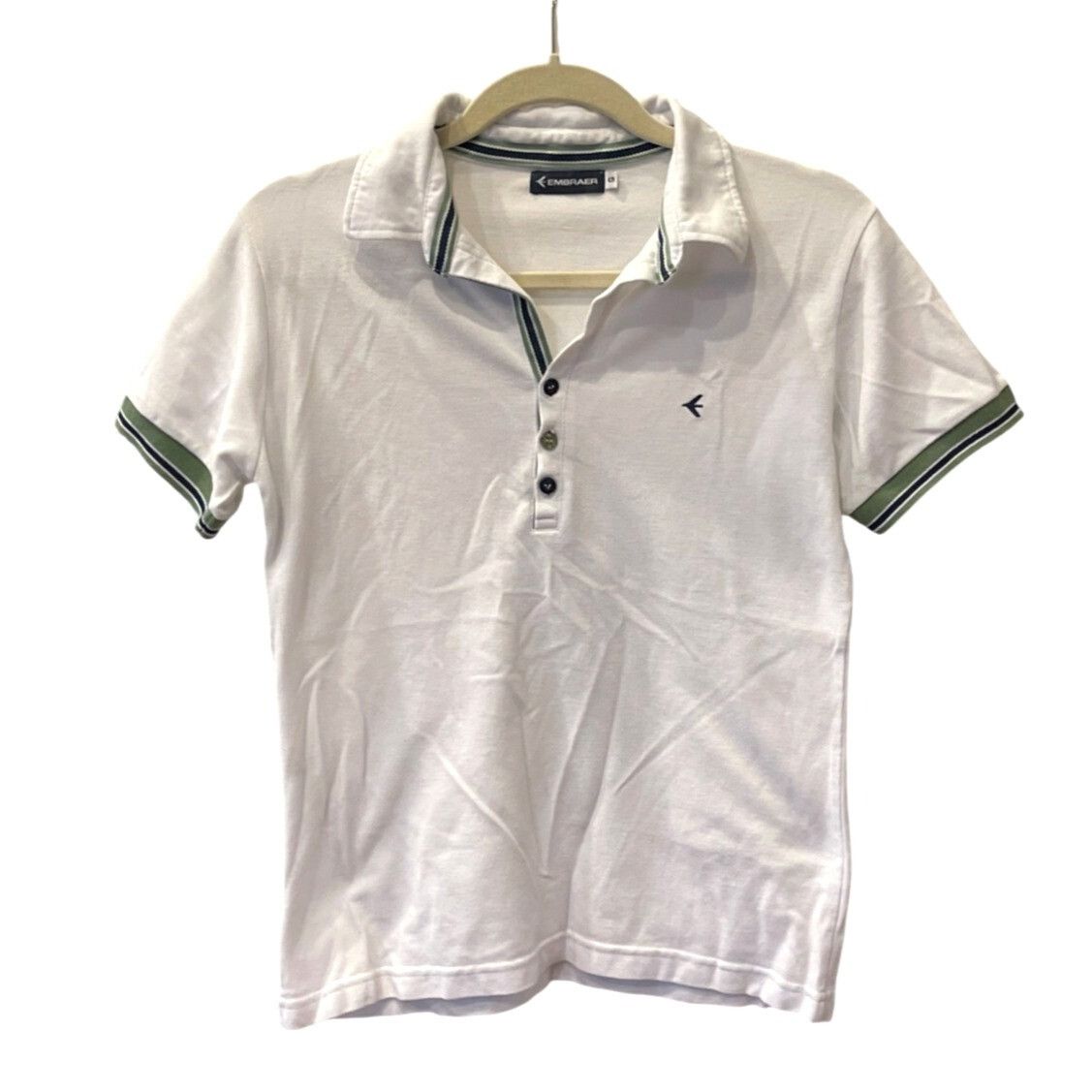 Other Embraer White Polo Shirt Short Sleeves Button-Up Collar Size Size US L / EU 52-54 / 3 - 1 Thumbnail