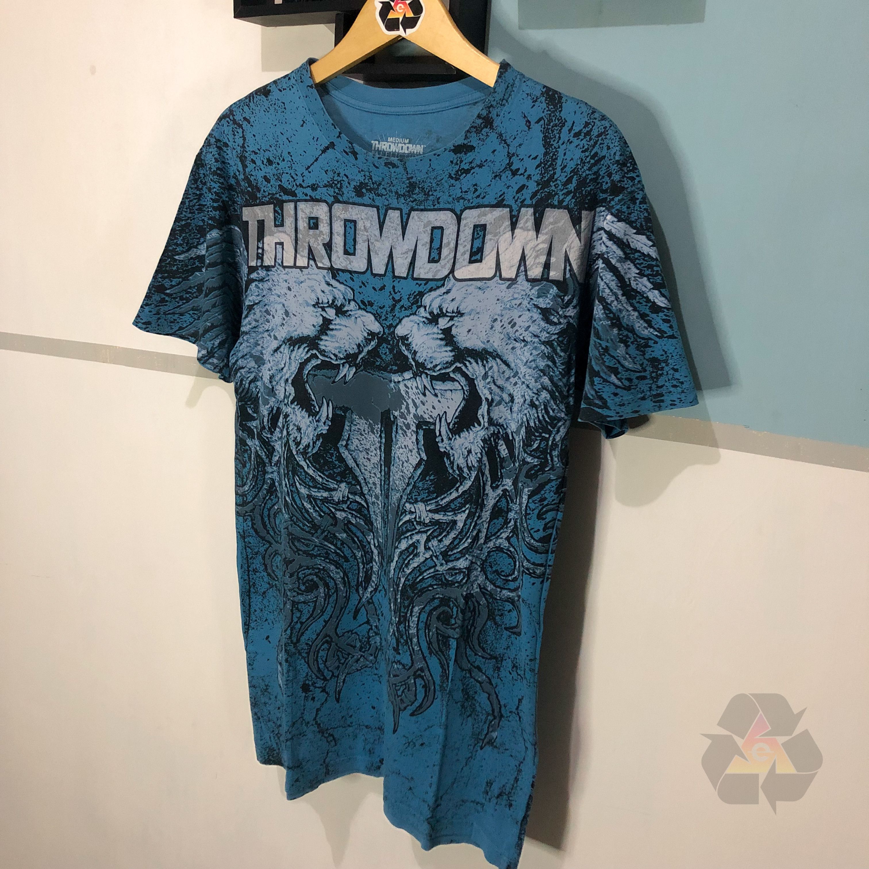 Affliction Vintage Throwdown By Affliction Rare Big Logo T-Shirt Y2K Size US M / EU 48-50 / 2 - 3 Thumbnail