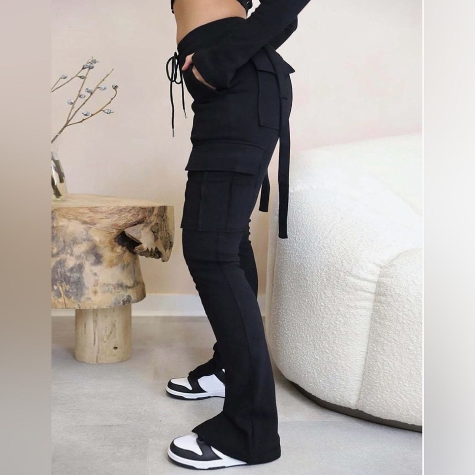 Other Women's Black Cargo Pants size S Size 27" / US 4 / IT 40 - 3 Thumbnail