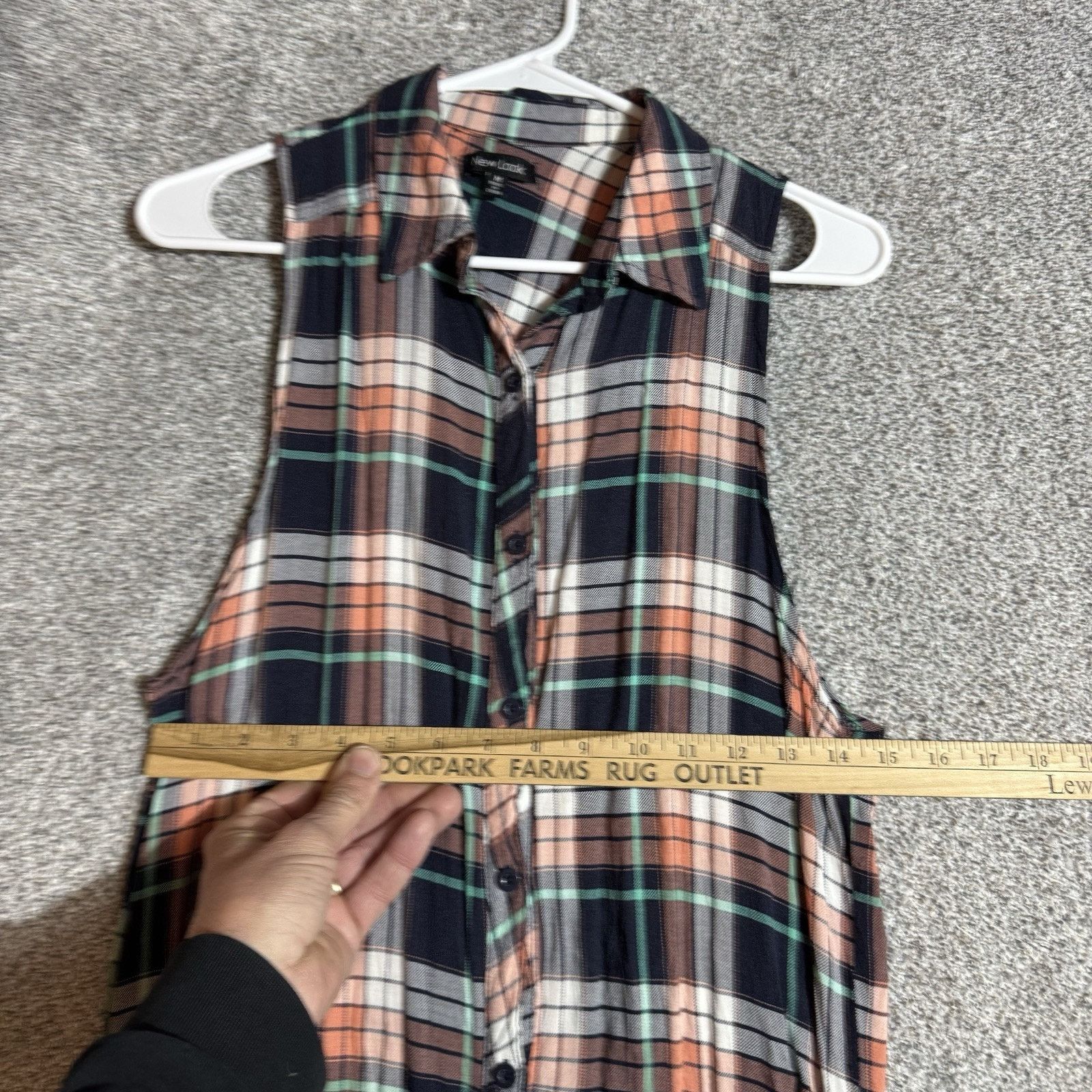 New Look Plaid Midi Dress M Grunge Dark Academia Chic High Low Indie Size M / US 6-8 / IT 42-44 - 2 Thumbnail