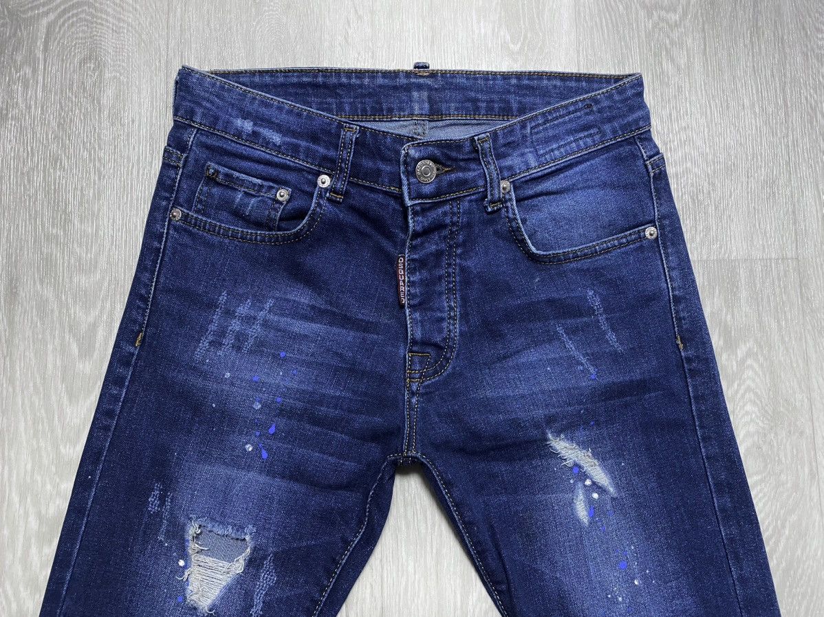 Dsquared2 Women’s Dsquared Washed Torn Distressed Paint Splatter Denim Size 28" / US 6 / IT 42 - 10 Thumbnail