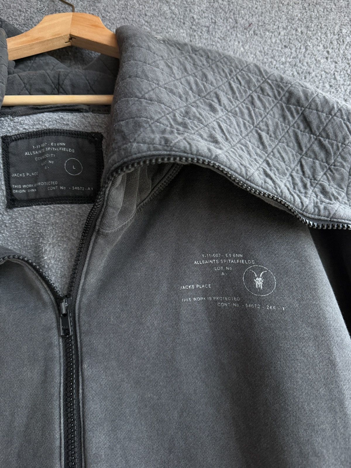 Allsaints AllSaints 1/4 Zip Hoodie Size US L / EU 52-54 / 3 - 4 Thumbnail