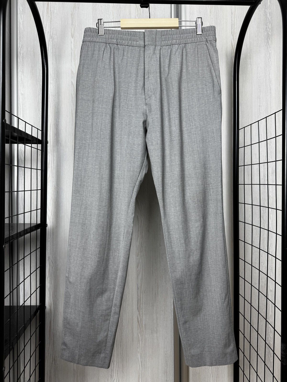 Hugo Boss HUGO BOSS PERFORMANCE Gray HOWARD Slim Fit Flat Front Pants Size US 34 / EU 50 - 2 Thumbnail