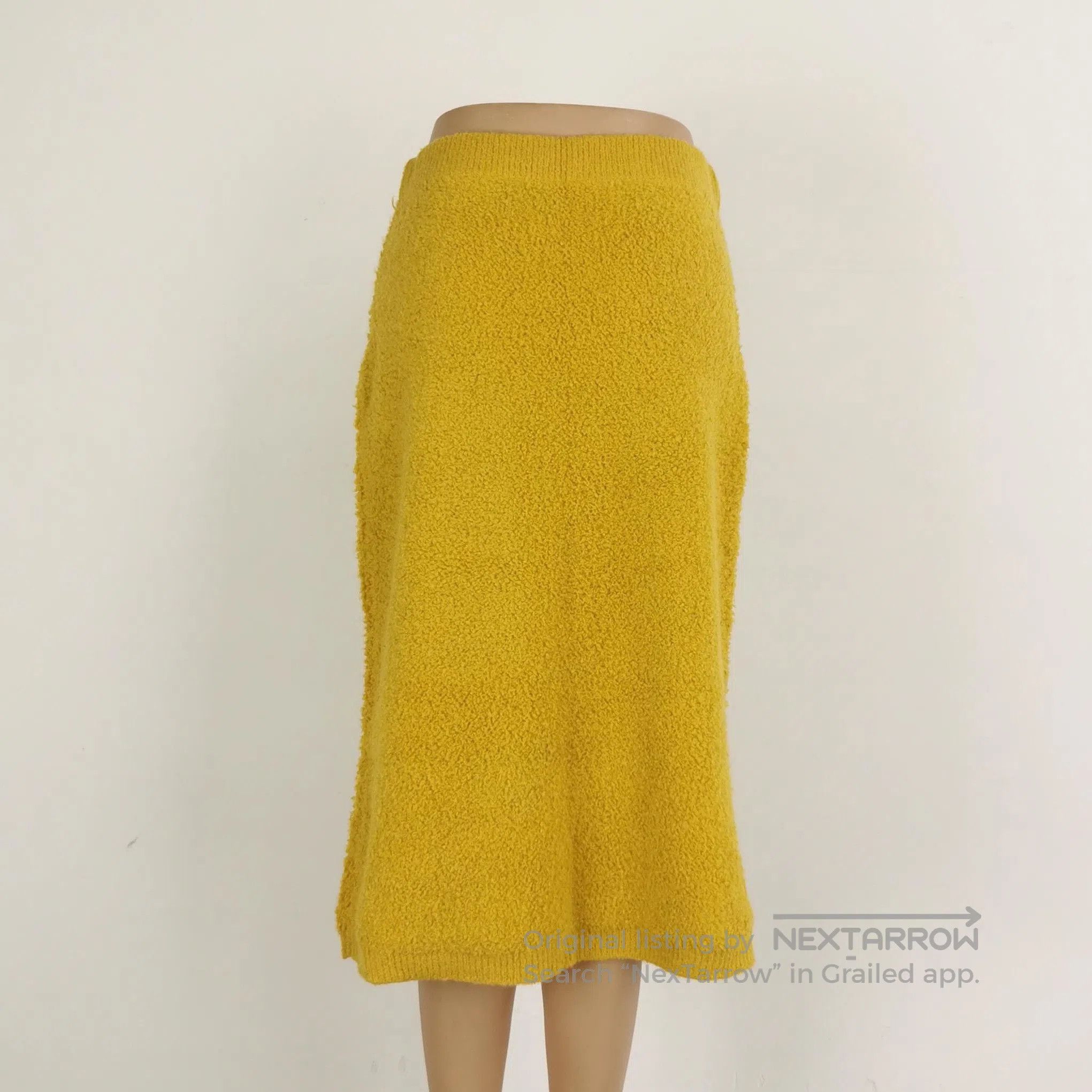 Prada Prada Yellow Alpaca Blend Midi Skirt . Size 41" - 2 Thumbnail