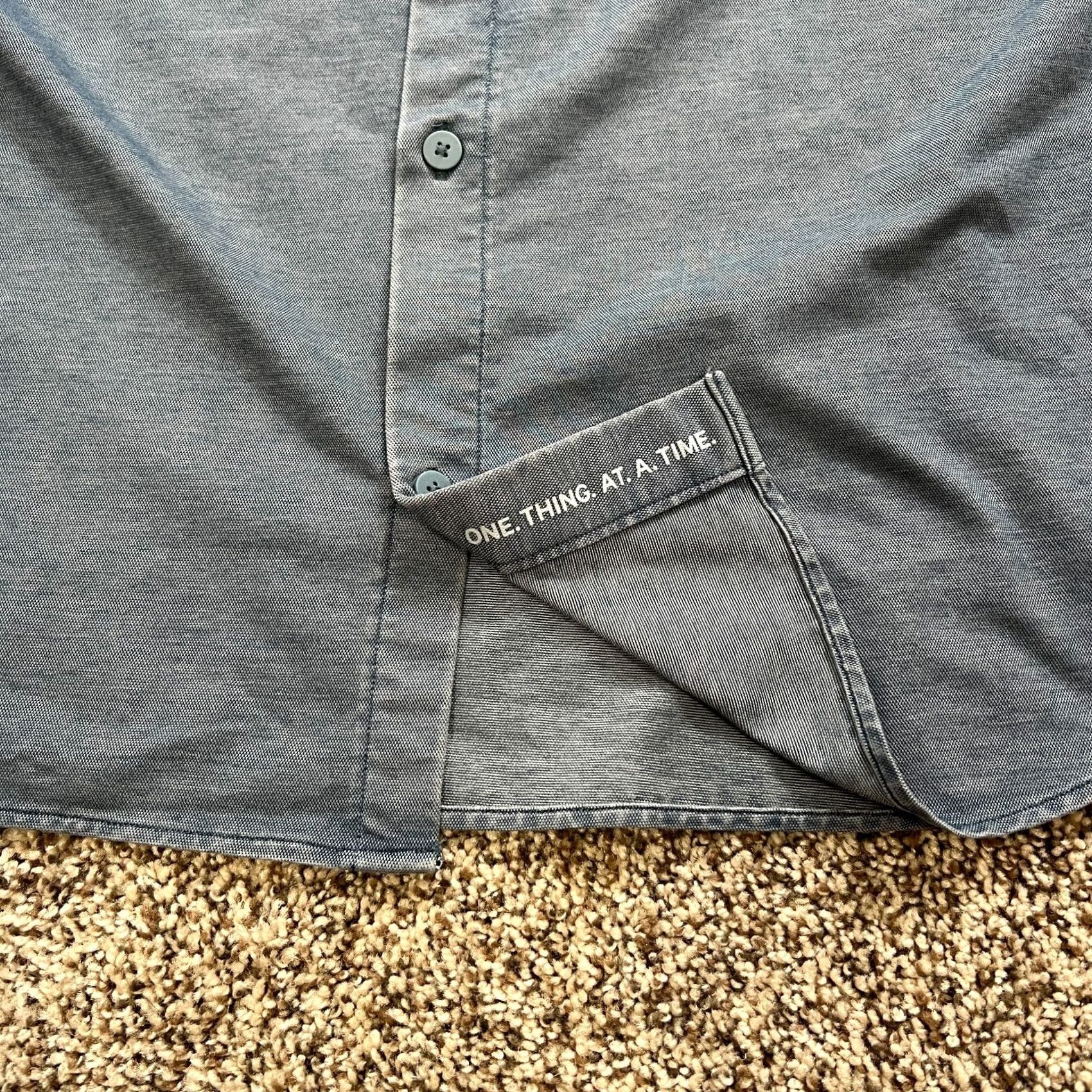 Lululemon Lululemon Shirt Mens L Button-Up Blue Long Sleeve One Thing At A Time Collared Size US L / EU 52-54 / 3 - 4 Thumbnail