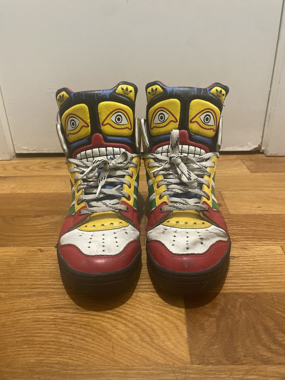 Pre-owned Adidas X Jeremy Scott Adidas Wings 2.0 Totem Shoes In White